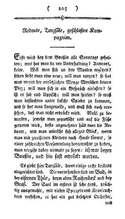 Redoute, Tanzsäle, geschloßne Kompagnien
