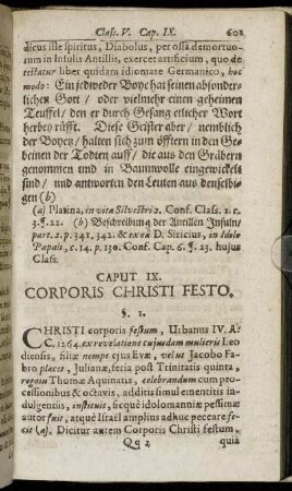 Caput IX. Corporis Christi Festo