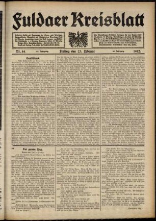 Ausgabe vom Freitag, den 23. Februar 1912.