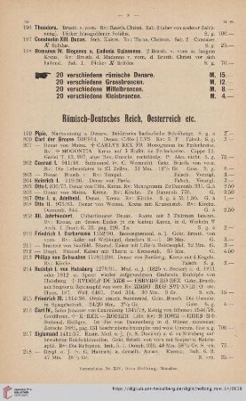 Römisch-Deutsches Reich, Oesterreich etc. (Nr. 199-821)
