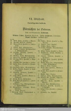 VI. Abschnitt. Landgemeinden