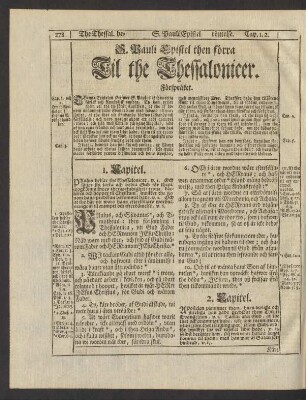 S. Pauli Epistel then förra Til the Thessalonicer. ...