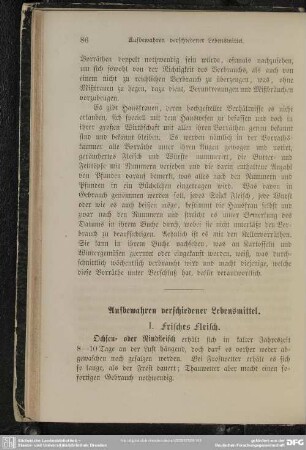 Aufbewahren verschiedener Lebensmittel