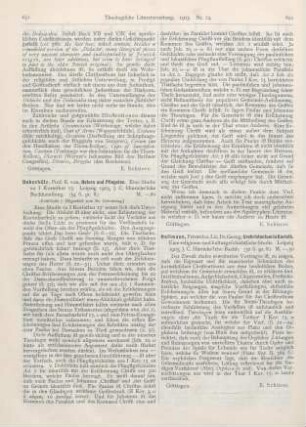 651-652 [Rezension] Dobschütz, E. von, Ostern und Pfingsten