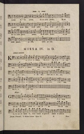 13-24, Missa IV. in D. - Missa VI. in G.