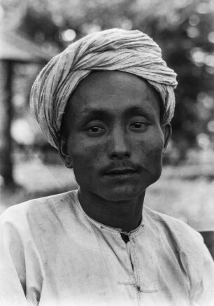 Mann der Shan mit Turban (Deutsche Indien-Expedition 1926/1929 - 3. Myanmar)