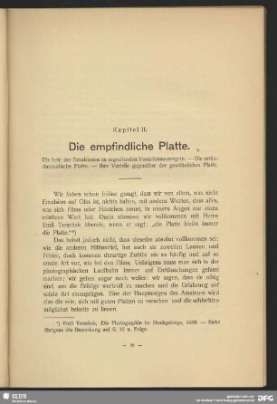Die empfindliche Platte