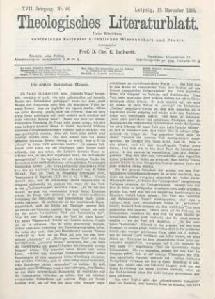 553-556 Die ersten deutschen Messen