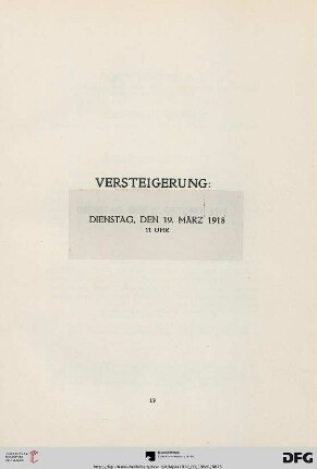 Versteigerung (Nr. 1-44)
