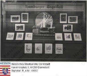 Bad Nauheim, Werbe-Schaufenstergestaltung - Wanderausstellung - Deutsche Heilbäder - Reiseschaufenster des Hamburger Tageblattes Abteilung Bäder