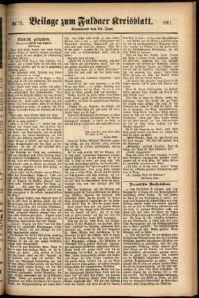 Zweite Ausgabe vom Samstag, den 22. Juni 1901.