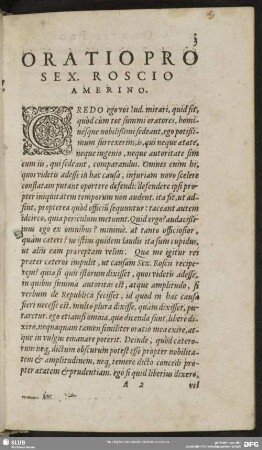 Oratio Pro Sex. Roscio Amerino