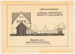 Siedlergarten: Schnitt 1:100