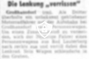 Die Lenkung "verrissen"