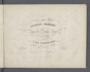 Deux sonates faciles pour le piano forte : op. 49