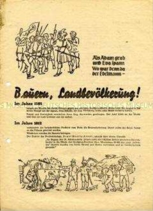 Wahlaufruf der hessischen KPD an die Bauern zu den Gemeinde- und Kreistagswahlen 1948