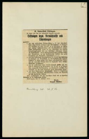 Fabricy´sches Vermächtnis