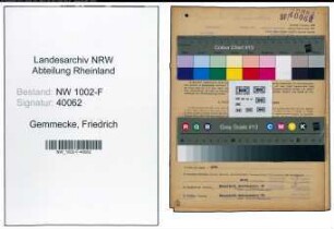 Entnazifizierung Friedrich Gemmecke, geb. 02.09.1902 (Sparkasseninspektor)