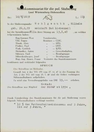 Wohlgemuth, Wilhelm