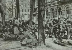 Berlin, Freikorpstruppen auf dem Wilhelmsplatz
