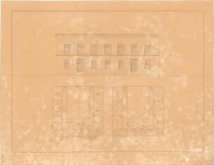Bürklein, Friedrich; Waisenhaus - Grundrisse, Ansicht