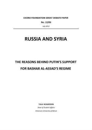 Russia and Syria : the reasons behind Putin's support for Bashar al-Assad's regime