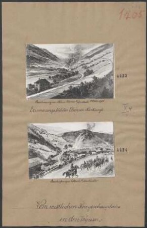 Beschießung von Klein-Leberau bei Markirch. (Erinnerungsblätter Elsässer Herkunft)
