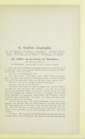 D. Schillers Biographie