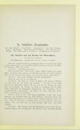 D. Schillers Biographie