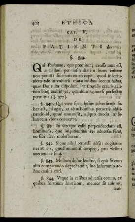Cap. V. De Patientia