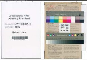 Entnazifizierung Hans Heines , geb. 27.02.1920 (Aufseher)