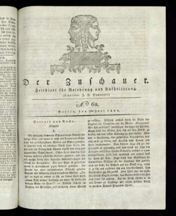No. 68 - 7. Juni 1821