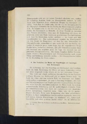 6. Das Verhalten des Blutes bei Vergiftungen mit Leuchtgas bzw. Kohlenoxyd.