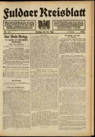 Ausgabe vom Freitag, den 26. Juli 1918.