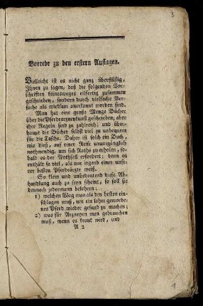 Vorrede zu den erstern Auflagen.