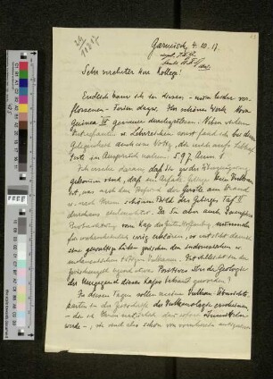 Brief an Arthur Wichmann