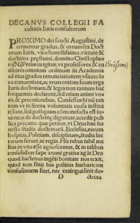 Decanus Collegii Facultatis Iuris consultorum