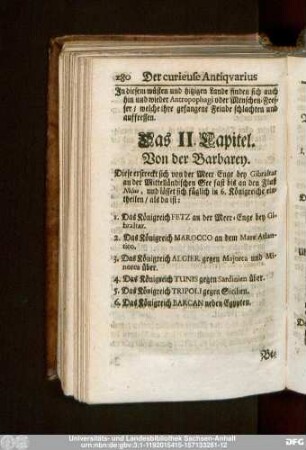 Das II. Capitel. Von der Barbarey.
