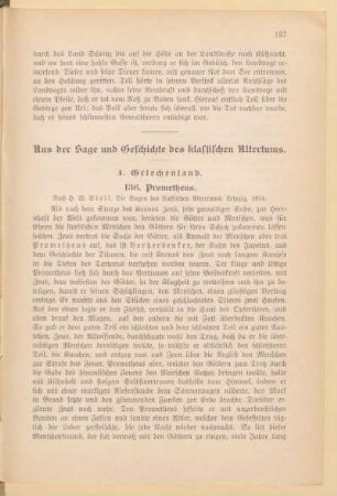 Aus der Sage und Geschichte des klassischen Altertums