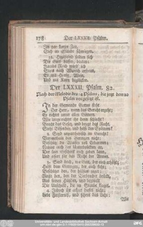 Der LXXXII. Psalm. 82.