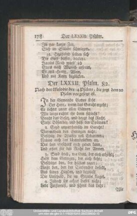Der LXXXII. Psalm. 82.