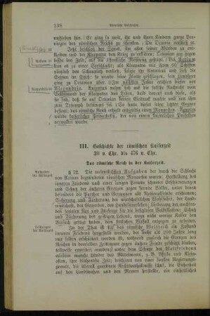 III. Geschichte der römischen Kaiserzeit 30 v. Chr. bis 476 n. Chr.