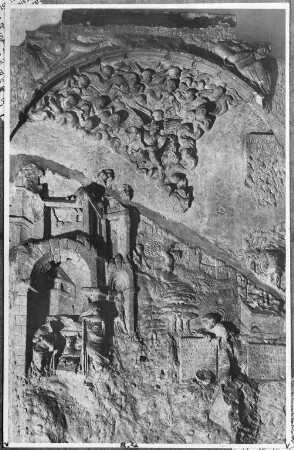 Relief mit Geburt Christi (wohl vom Epitaph für Christoph von Taubenheim) : Relief mit Geburt Christi (wohl vom Epitaph für Christoph von Taubenheim). Sandstein (um 1554). Dresden-Wilsdruffer Vorstadt: Jakobikirche