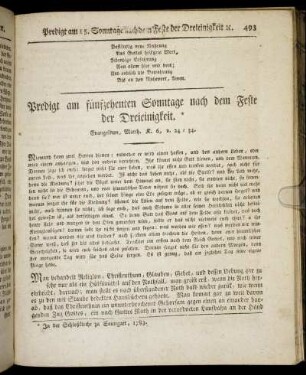 [66.] Predigt am fünfzehenten Sonntage nach dem Feste der Dreieinigkeit. - [71.] Predigt am achtzehenten Sonntage nach dem Feste der Dreieinigkeit.