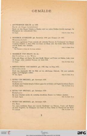Gemälde (Nr. 1-59)