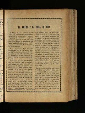 El autor y la obra de hoy