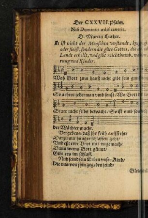 Der CXXVII. Psalm.