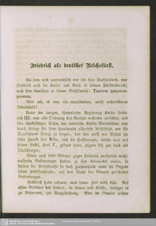 Friedrich als deutscher Reichsfürst