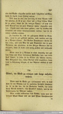 194. Mittel, die Wolle zu reinigen und lange aufzubewahren