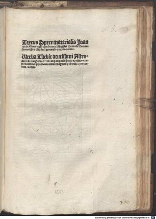 Textus Spere materialis Joannis de Sacrobusto
